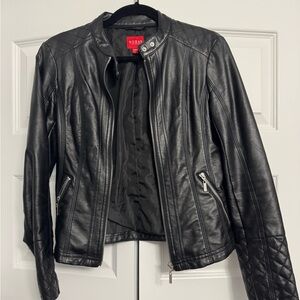Guess Women's Black Faux Leather Jacket